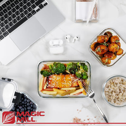 Premium Borosilicate Glass Food Storage Containers with Lids Set | 24Pc Sets with 12 Bowls & 12 Airtight Locking Lids for Lunch & Meal Prep, Safe for Oven, Freezer, Dishwasher, Bpa-Free6