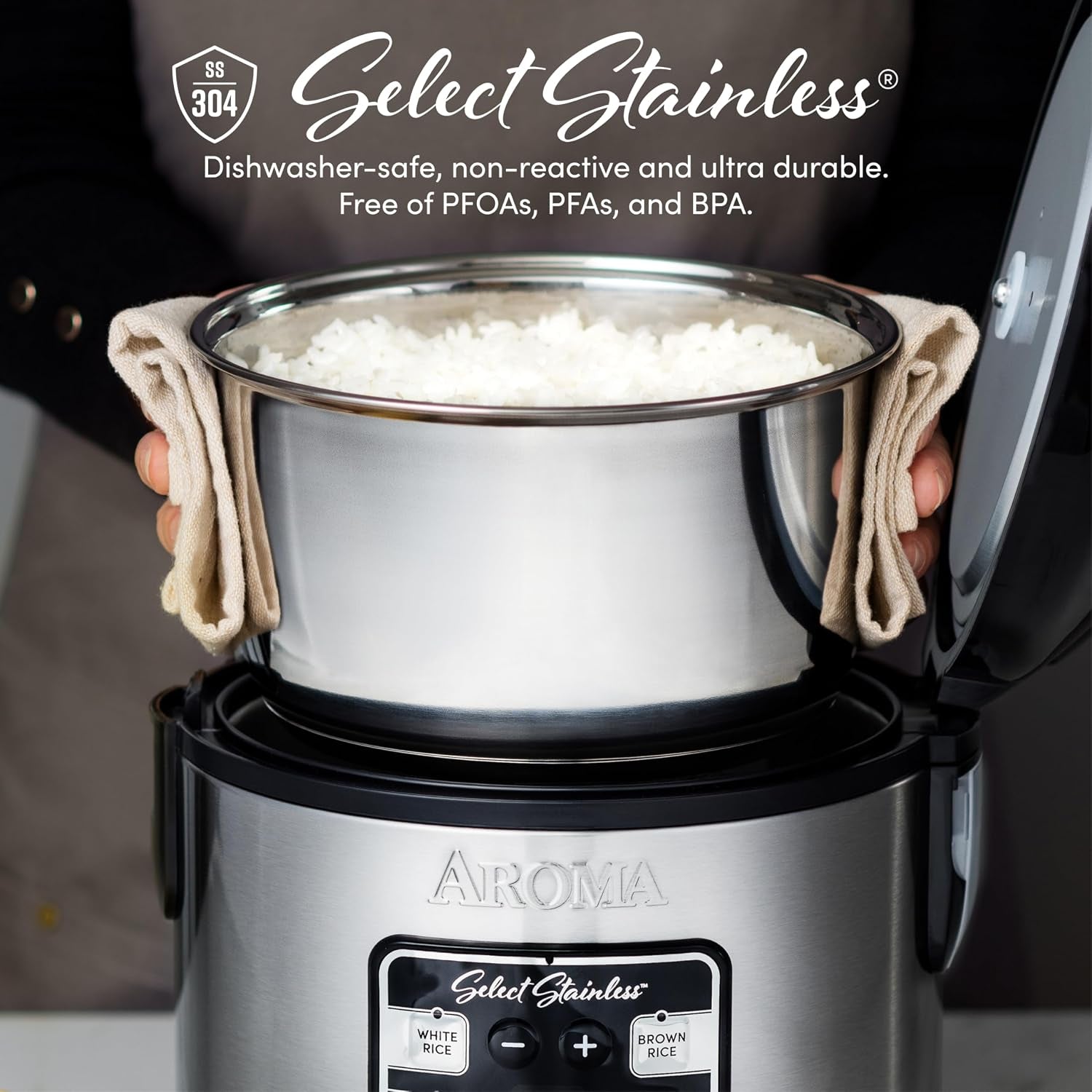 ®-select-stainless®-rice-cooker-4-cup-uncooked-8-cup-cooked-2-qt-stainless-steel-inner-pot-multicooker-steamer-stainless-steel-arc-914sbds