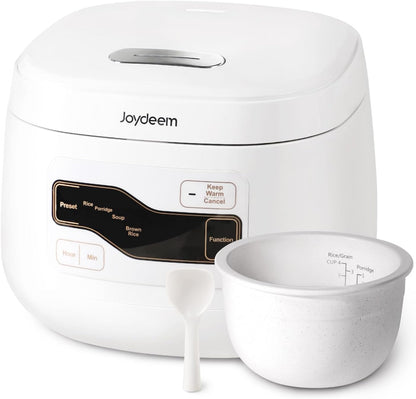Ceramic Rice Cooker FD20S-W, 4 Cups Uncooked Rice Cookers with Pure Ceramic Inner Pot, 24H Dealy Start, 2L, White1