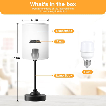 Small Bedside Lamp for Bedroom - 3-Way Dimmable Touch Table Lamp4