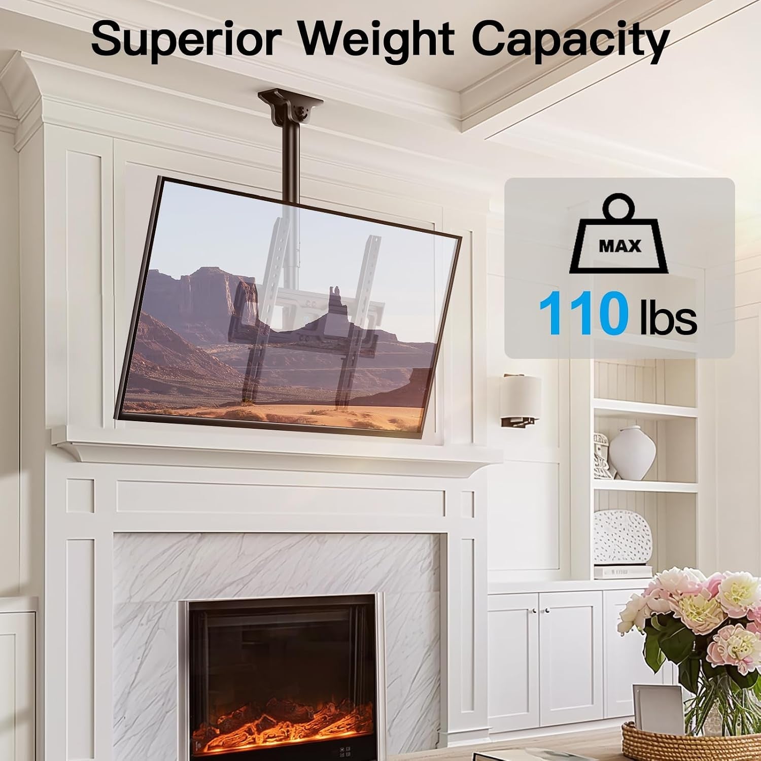 ceiling-tv-mount-for-26-65-inch-flat-screen-displays-max-vesa-400x400mm-hanging-adjustable-ceiling-tv-bracket-fits-most-lcd-led-oled-4k-tvs-pole-ceiling-mount-holds-up-to-110lbs-pscm2