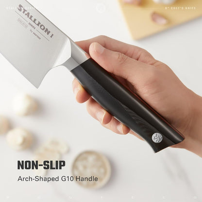 Stallion 8" Chef'S Knife, German DIN 1.4116 Stainless Steel, Ergonomic Durable G10 Handle4