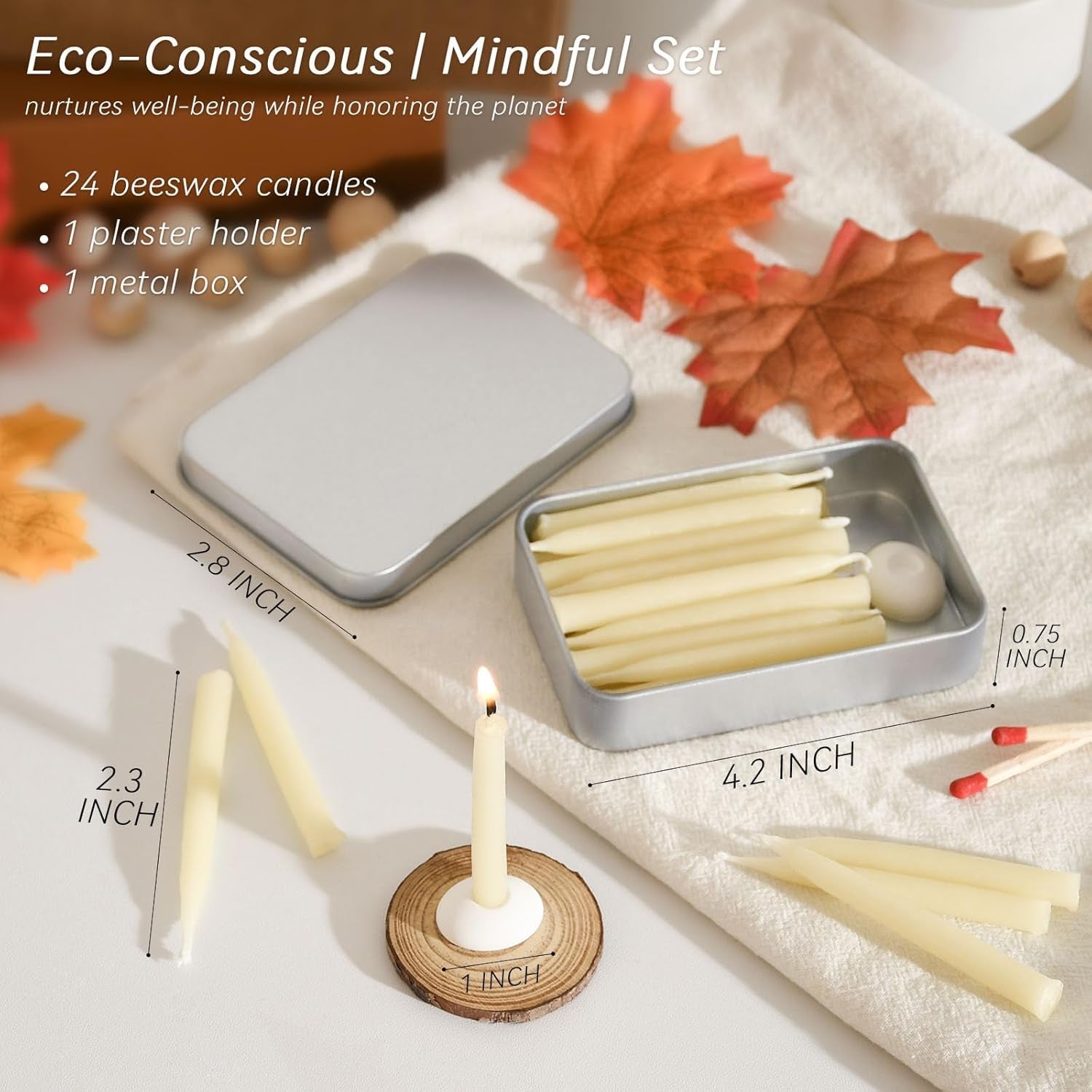 20-minute-100-pure-beeswax-candles-mini-mindful-meditation-taper-candles-smokeless-dripless-with-holder-for-yoga-prayer-relaxation-white-24-pack
