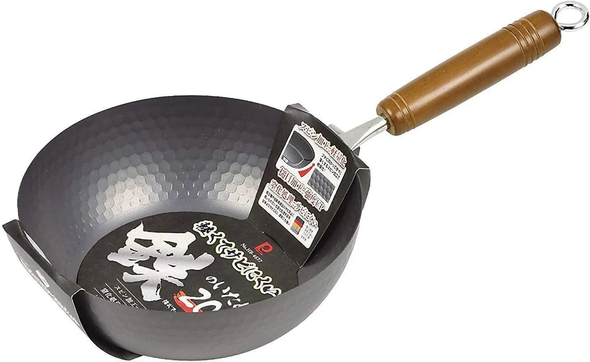 4965-small-peking-wok-stir-fry-pan-japanese-induction-cookware-traditional-chinese-nonstick-iron-wok-20cm-made-in-japan-7-8-inch