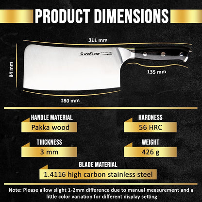 Slice Series 7 Inch Bone Cutting Knife, Leather Sheath3