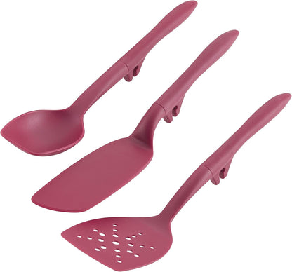 47916 3-Piece Lazy Tool Nylon Slotted Turner Set, Burgundy1