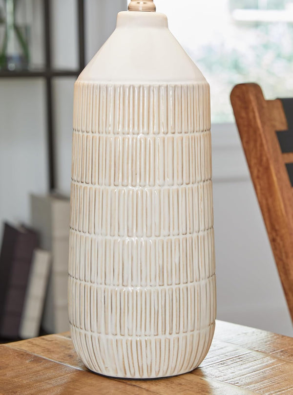 Signature Design by Ashley Willport Ceramic Table Lamp Set of 2, White7