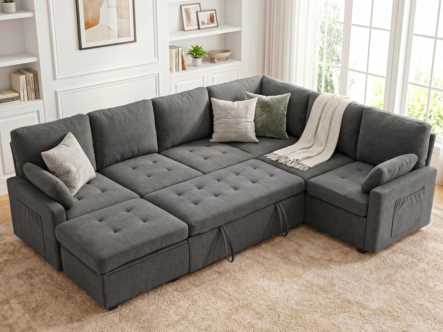 105-u-shape-sleeper-sofa-with-storage-large-7-seat-modular-sectional-with-removable-covers-pull-out-couch-bed-for-living-room-dark-grey