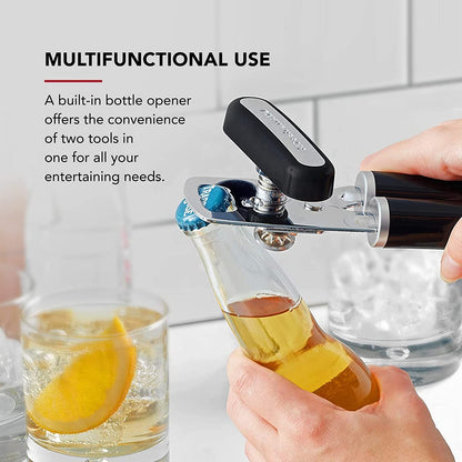 Kitchenaid Classic Multifunction Can Opener and Bottle Opener Easy to Use, Razor Sharp Stainless Steel Cutting Wheel, Soft Ergonomic Handles, Black5