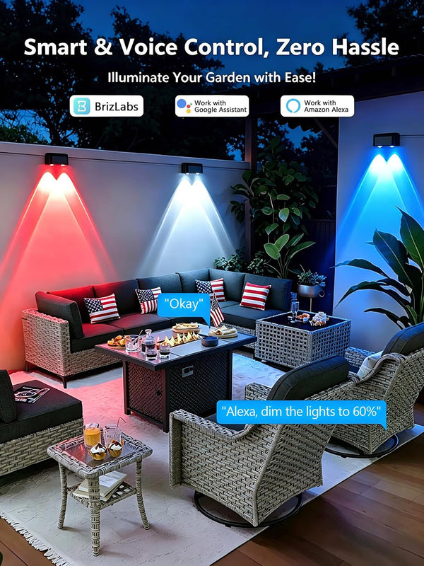 Smart Outdoor Halloween Fence Lights, 6 Lamps 32.8 Ft Deck Light4