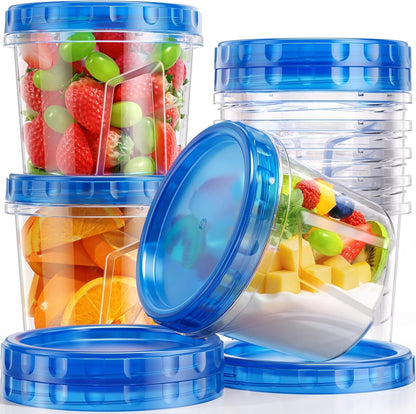 8 Pack-24 OZ Freezer Storage Containers, Plastic Soup Container with Lids, BPA Free Food Storage Containers with Twist Top Lids, Reusable, Microwave and Dishwasher Safe1