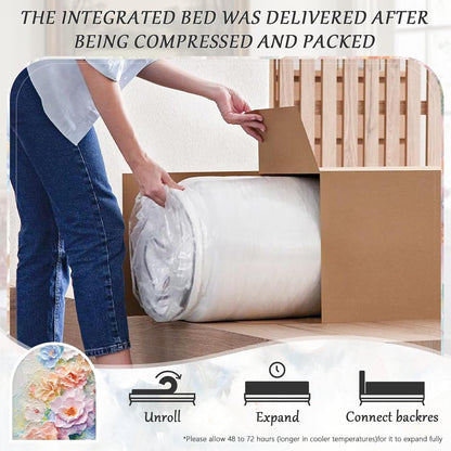 King Compression Bed Boneless Bed Frame with Mattress and Headboard8