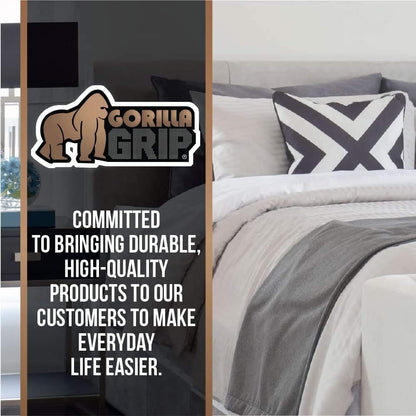 GORILLA GRIP Non Slip Mattress Gripper, 54X72 Queen, Prevents Mattresses from Sliding on Box Spring for Secure Fit, Pads Grip Cushions and Help Reduce Slipping, Breathable Design, Easy Trim Pad, Gray8