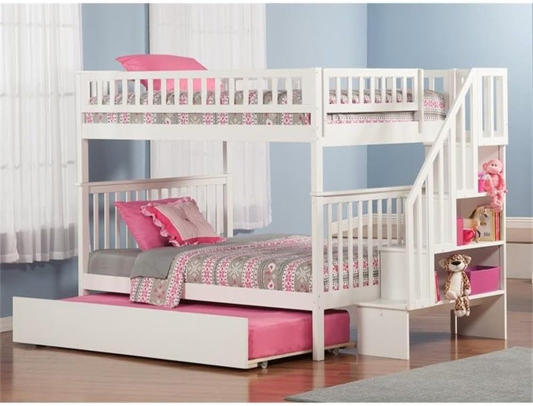 traditional-solid-wood-full-over-full-bunk-bed-with-trundle-white-finish-mission-style-sturdy-construction-built-in-staircase-storage-kid-friendly-design-ideal-for-bedroom