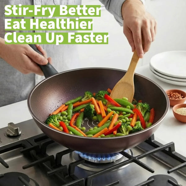 '- Art Pan 12" Wok/Stir-Fry Pan, Coated 5 Times with Teflon Select Non-Stick Coating (PFOA Free) - Made in Korea2