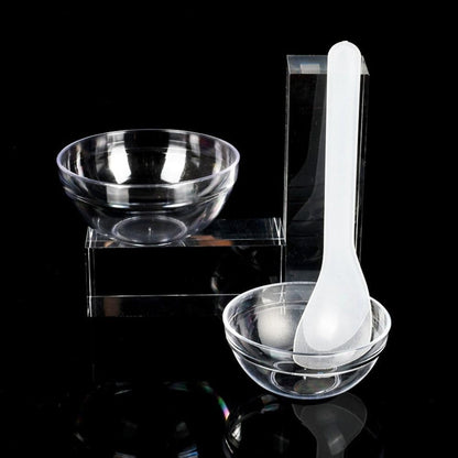 10Pcs Plastic Cosmetic Mix Bowl, 7.5X3.5Cm Transparent Facial Mask Mixing Bowl, Prep Measuring Cup DIY Stirring Bowls Cosmetic Beauty Tool for Home Salon6