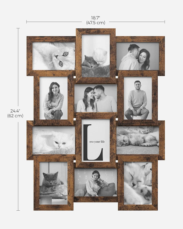 SONGMICS Collage Picture Frames, 4 X 6 for Wall Decor, Set of 128