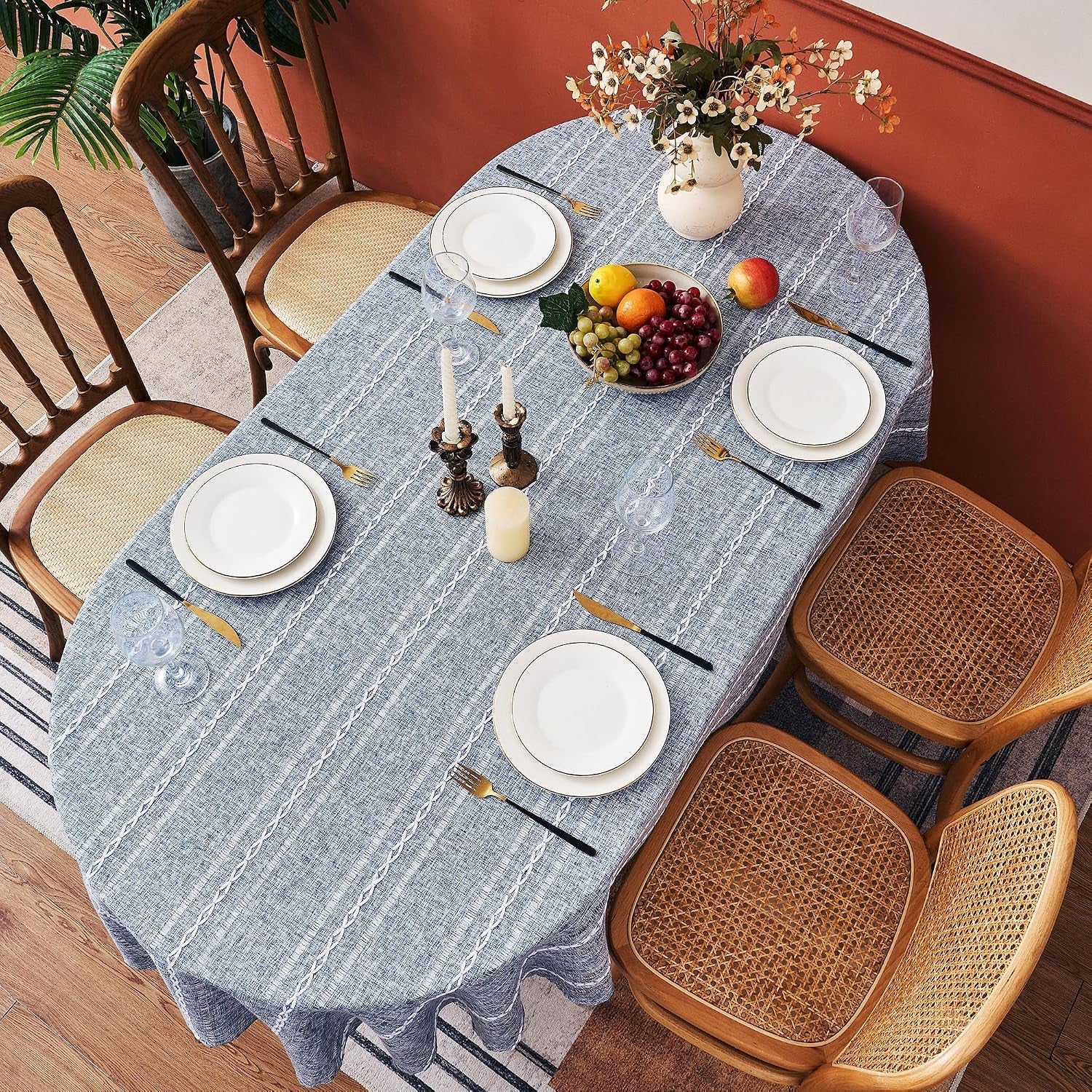 blue-farmhouse-striped-oval-tablecloth-55-70-inch-linen-style-table-cloth