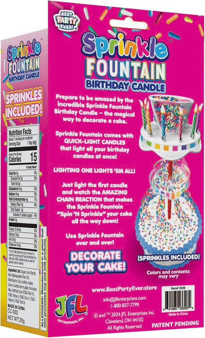 Sprinkle Fountain Cake Topper Set, 32 Candles7