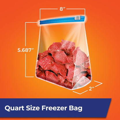 Slider Freezer Bags, Quart Size, 74Ct7
