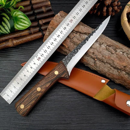 Meat Cleaver, 6 Inch Stainless Steel Boning Knives Forging Kitchen Chef Butcher Knives Slicing Fish Knife Wood Handle6