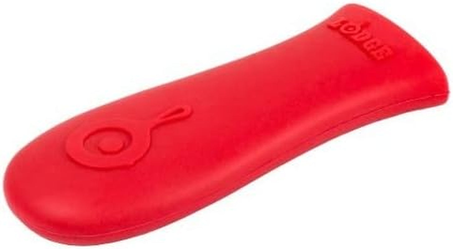 pre-seasoned-cast-iron-griddle-with-red-handle-holder-10-5-inches-includes-red-silicone-handle-holder-heavy-duty-flat-cooking-pan-for-breakfast-favorites-everyday-cooking