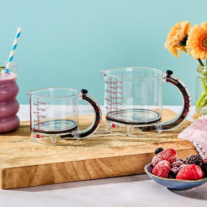 Set of Upcups | 1 Cup Upcup and 2 Cup Big Upcup All-In-1 Scrape-Up Measuring Cups for Dry, Wet and Sticky Ingredients2