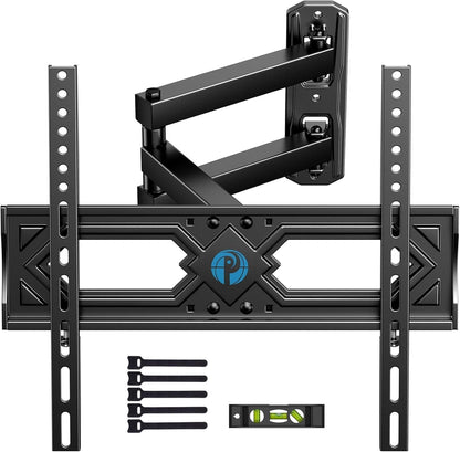 Full Motion TV Wall Mount for 26-65 Inch Flat Curved Tvs, Heavy Duty Single Articulating Arms, Corner TV Mount up to VESA 400X400Mm and 77Lbs, Support Swivel, Tilt, Level Adjustment1