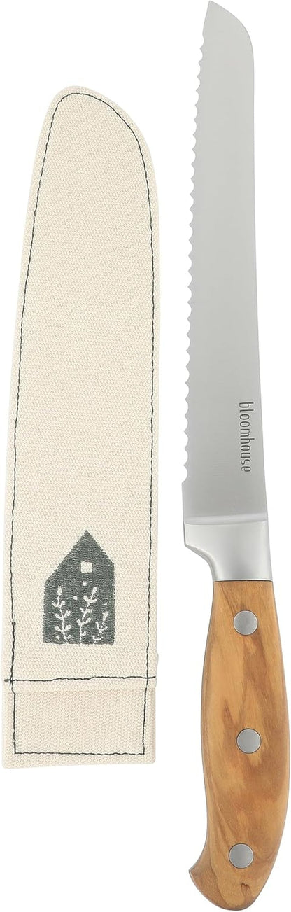Bloomhouse Bread Knife - Two Time Oprah'S Favorite Things Winner - 8-Inch German Stainless Steel Serrated Knive with Forged Italian Olive Wood Handle, Full Tang Knife for Artisan Bread & Baking4