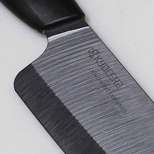 Black 3-PC Ceramic Knife Set: Santoku, Utility & Paring Knife | Made in Japan Non-Reactive Zirconia Blades, Lightweight Design Reduces Hand Fatigue, Will Not Cause Food Oxidation3