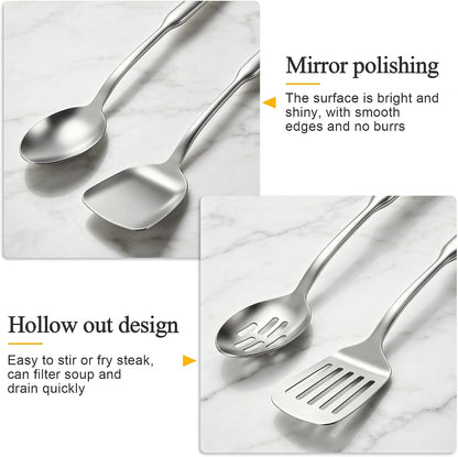 Cooking Utensils Set, 8-Piece Stainless Steel Kitchen Tools for Home3