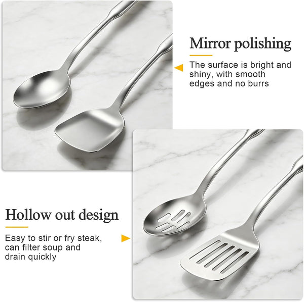 Cooking Utensils Set, 8-Piece Stainless Steel Kitchen Tools for Home3