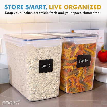 2 PC (11L | 372 Oz) Flour Sugar Storage Containers with Easy Carry Handle - Plastic Extra Large Food Storage Containers with Lids for Rice Cereal, BPA Free & Airtight Kitchen Pantry Organization9