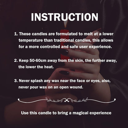 Low Temperature Candles, Wax Play Candles, Romantic Dripping Candle for Valentines, Couples, Weddings, Home Decor-2Pack, Black and Red4