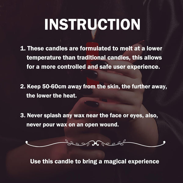 Low Temperature Candles, Wax Play Candles, Romantic Dripping Candle for Valentines, Couples, Weddings, Home Decor-2Pack, Black and Red4