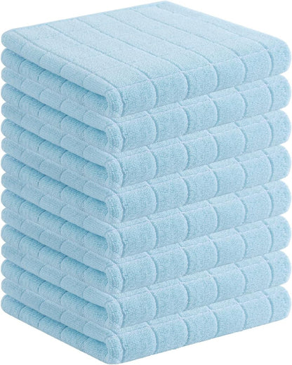 100% Cotton Terry Kitchen Towels, 8 Pack, Sky Blue1