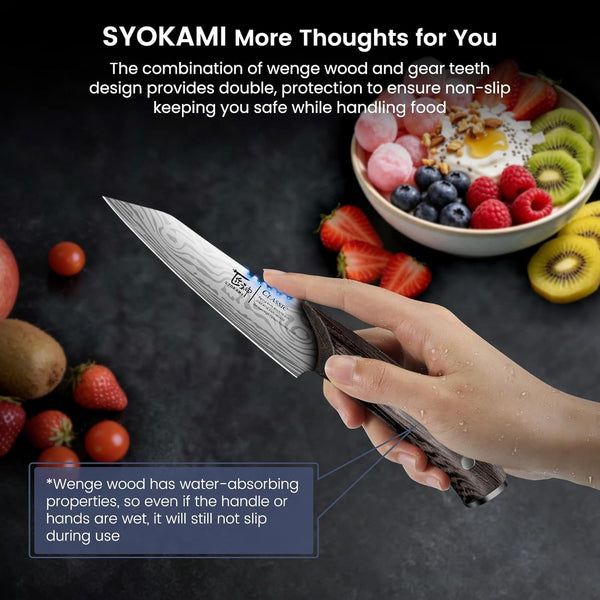 4 Inch Paring Knife with Cover, Chef Knife,Small Kitchen Knife4