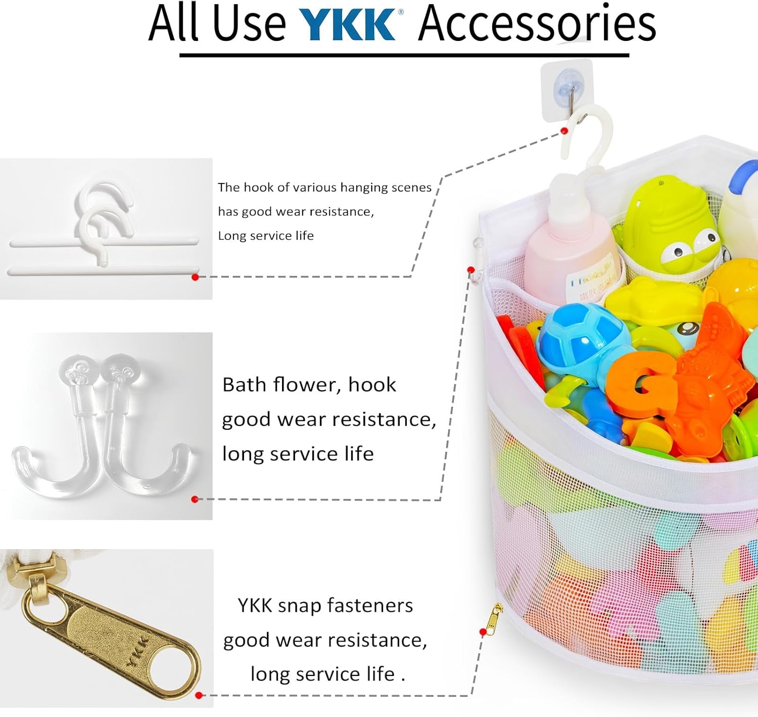 baby-bath-toy-organizer-quick-drying-bath-toy-holder-large-capacity-multi-use-shower-caddy-white