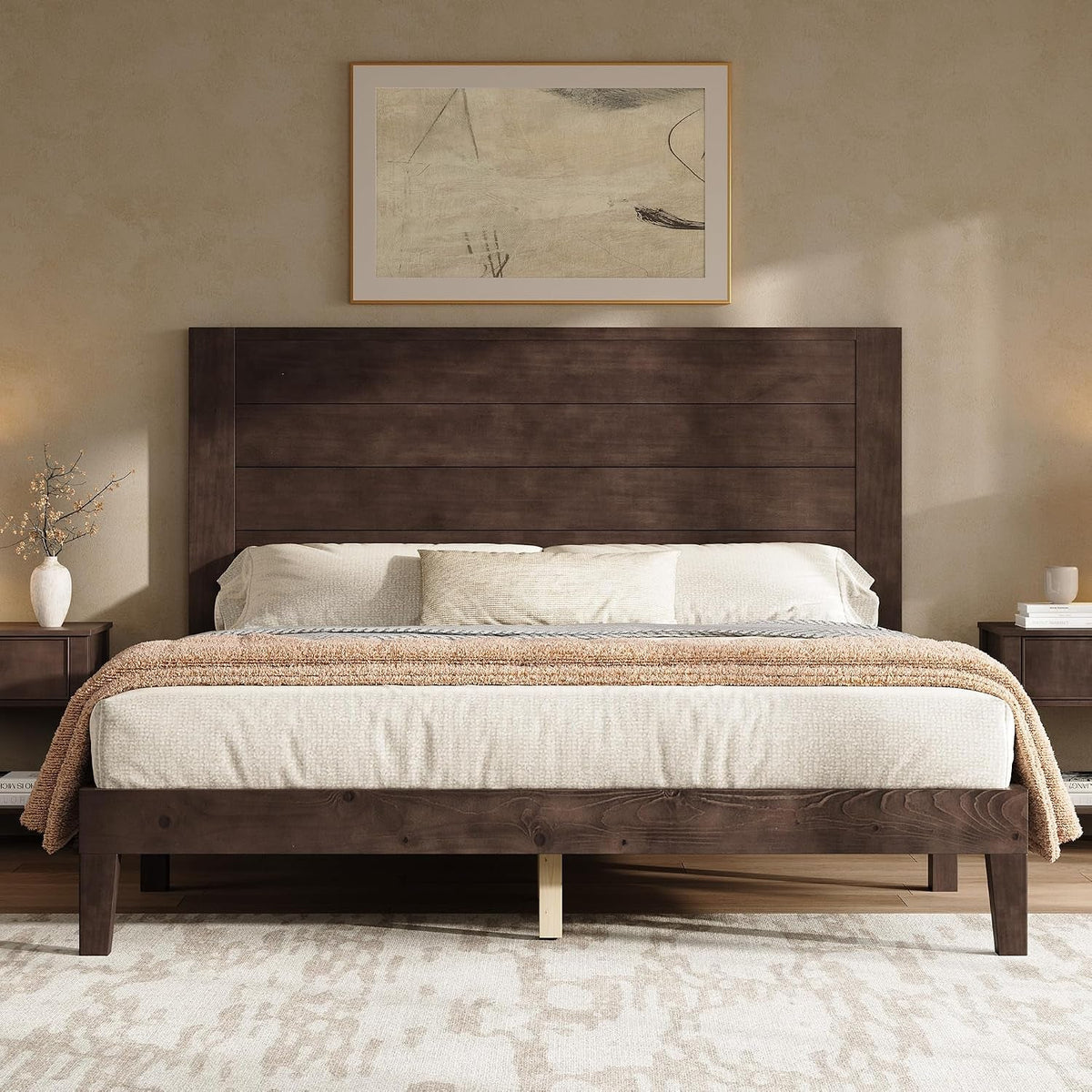 queen-size-solid-wood-bed-frame-with-48-headboard-design-walnut