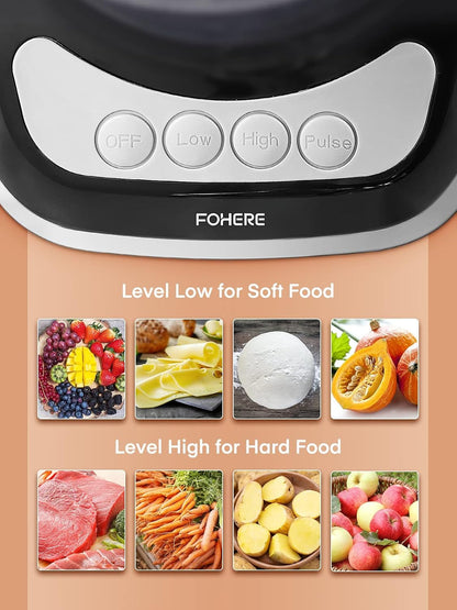 Food Processor, 12 Cup, 2-In-1 Feed Chute Food Chopper & Meat Grinder, 500 Watt Motor, BPA Free, Stainless Steel, Procesador De Alimentos for Mincing, Dicing, Shredding, Puree & Kneading Dough2