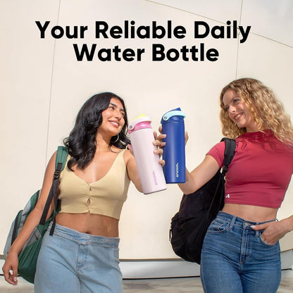 Leakproof Insulated Water Bottle with Straw Dual-Sip Water Bottle Bag-Safe Design for Work, Commute & Gym – Keeps Drinks Cold All Day, 24 Oz, Cloud-Hill White8