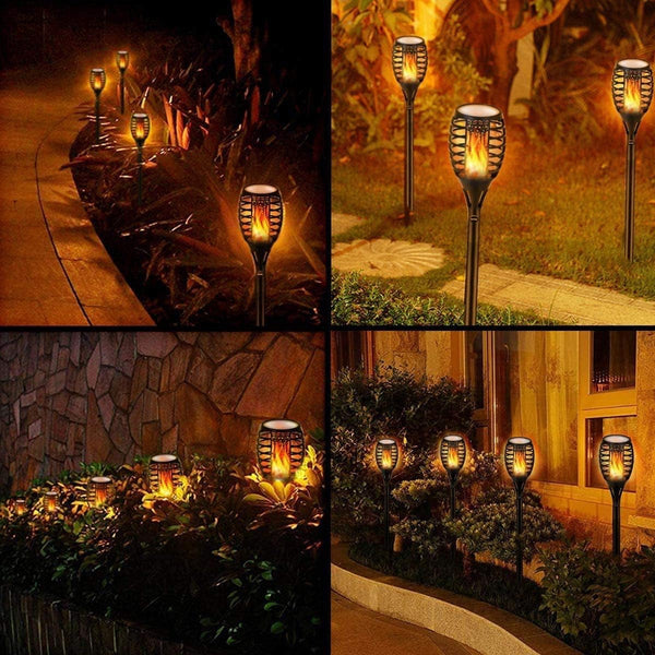 Low Voltage Torch Landscape Lights 12V Outdoor Wired LED Torches Pathway Lights IP65 Waterproof Flickering Flame Torch Light Low Voltage Landscape Lighting Christmas Decoration Light (6Pack)7