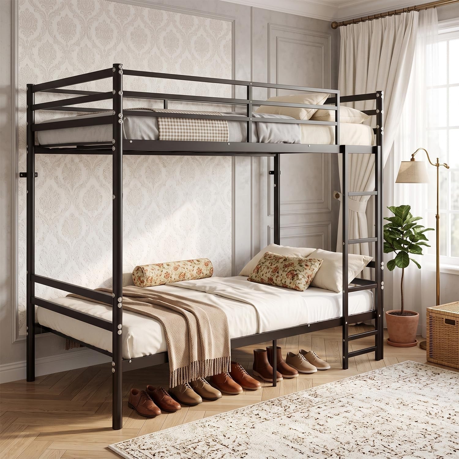 bunk-bed-twin-over-twin-size-with-ladder-and-guardrail-black