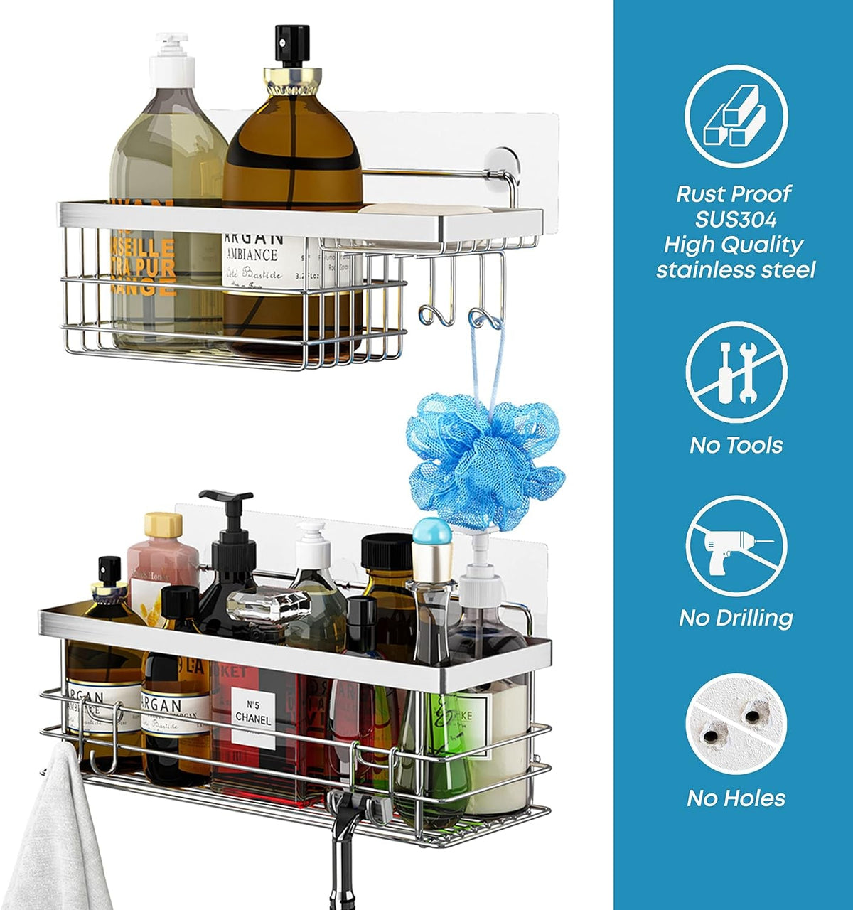 shower-caddy-and-soap-dish-holder-with-hooks-rust-resistant-2-pack