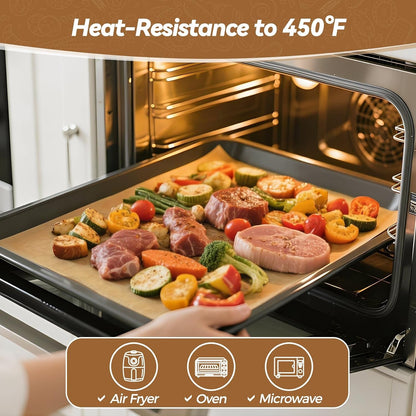 360 Count 12"X 16" Heavy Duty Parchment Paper Sheets for Baking | No-Stick & No-Leak Unbleached Baking Paper, Pre-Cut Half Parchment Paper Sheets for Oven, Air Fryer, Microwave4