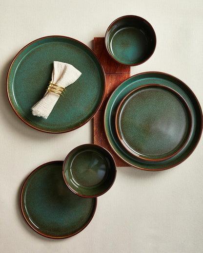 Ceramic Plates and Bowls Sets for 4, 12Pcs Dinnerware Sets, Dish Set4