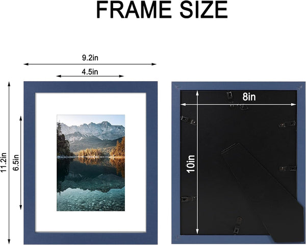 8X10 Picture Frame Set of 4 with Real Glass, Wall & Tabletop Display7