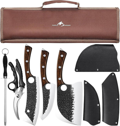 Butcher Knife Set - 9 Pcs Chef Knife Set with Bag1