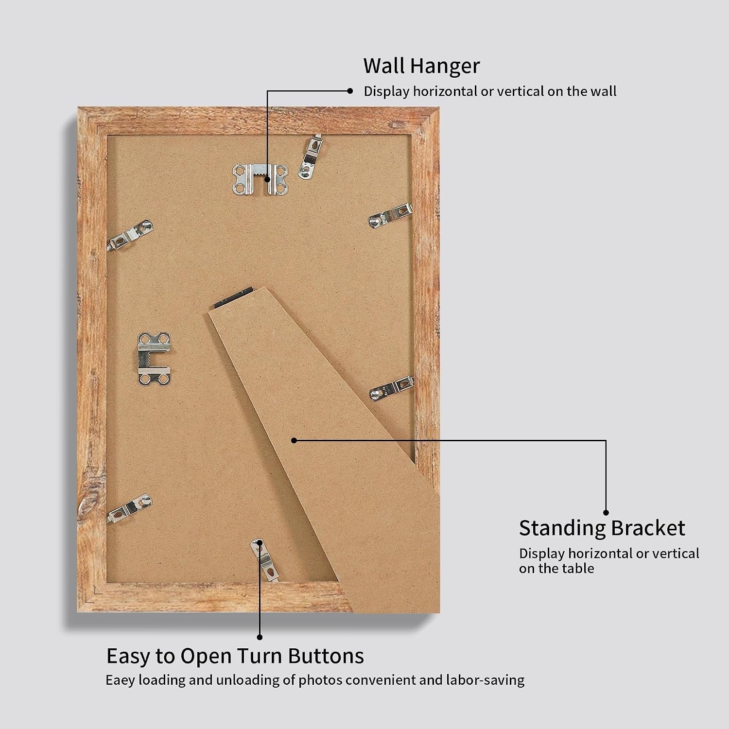 8x12-picture-frame-set-of-2-rustic-brown-wood-frame-with-high-definition-glass-display-pictures-6x8-with-mat-or-8-x-12-without-mat-for-horizontal-or-vertical-tabletop-and-wall-mounting