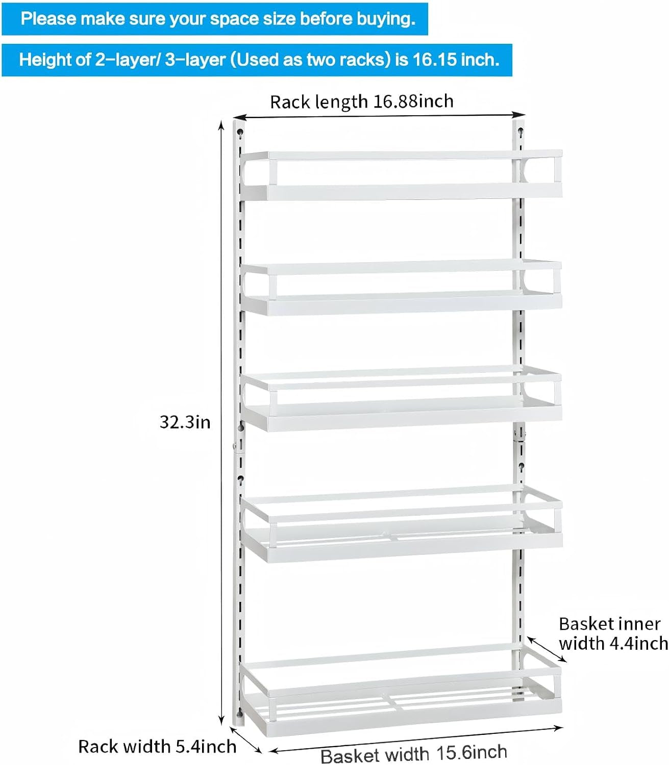 wall-mount-spice-rack-organizer-5-tier-height-adjustable-hanging-spice-shelf-storage-for-kitchen-pantry-cabinet-door-dual-use-seasoning-holder-rack-with-hooks-white